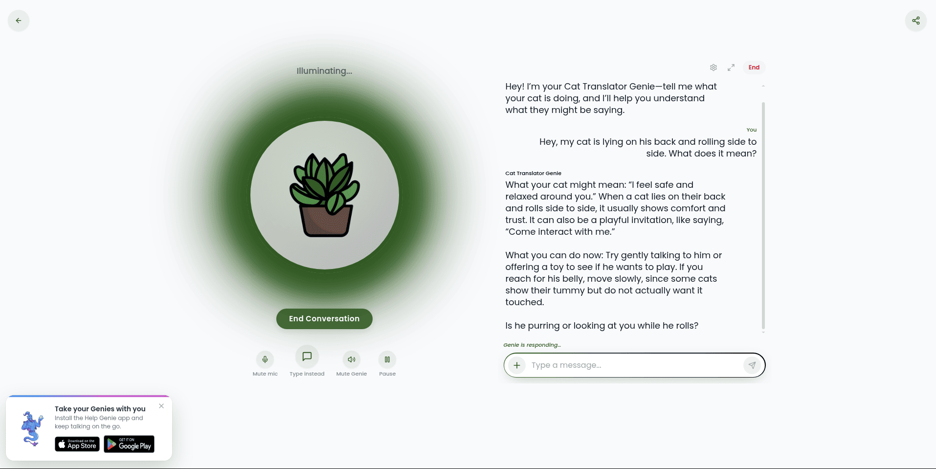 HelpGenie AI Voice Assistant screenshot 2