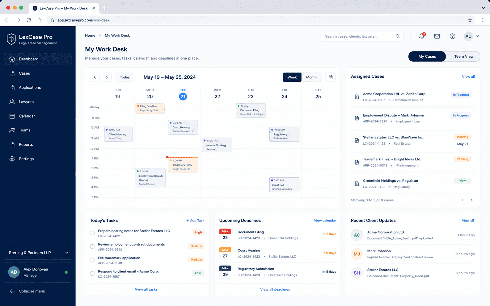 Legal Case Management Platform screenshot 3