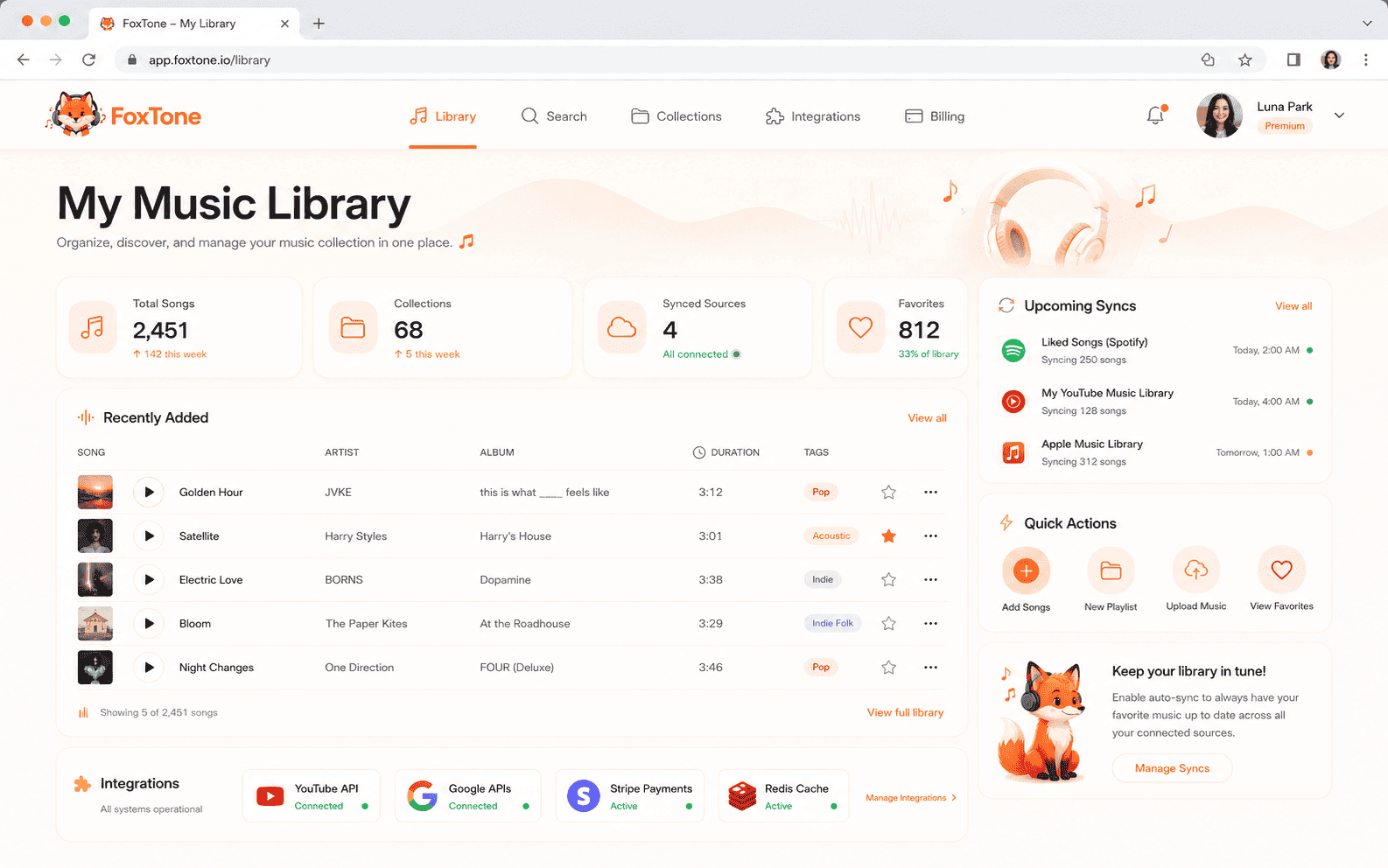 Music Collection & Song Management Platform screenshot 1