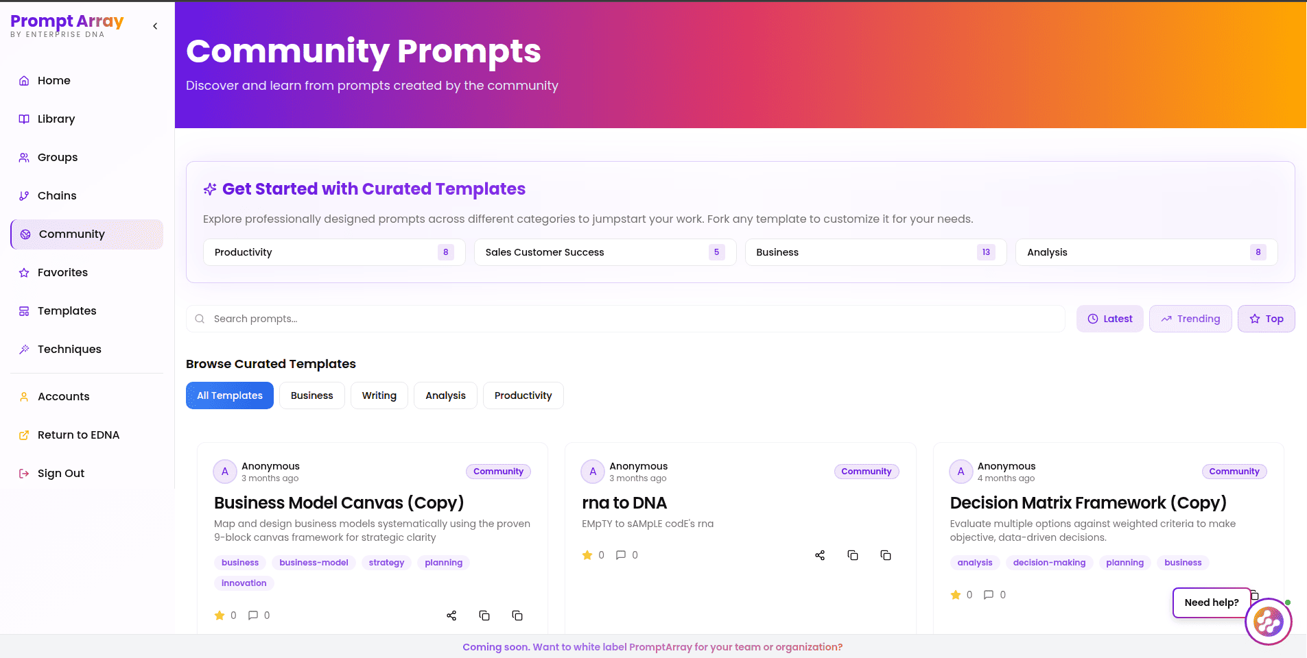 Prompt Array screenshot 2